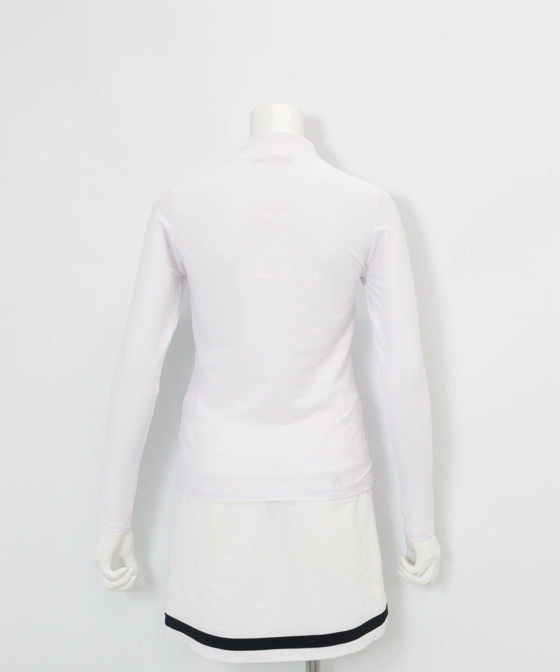 ネオンラインハイネックプルオーバー(ホワイト×イエロー)後ろ