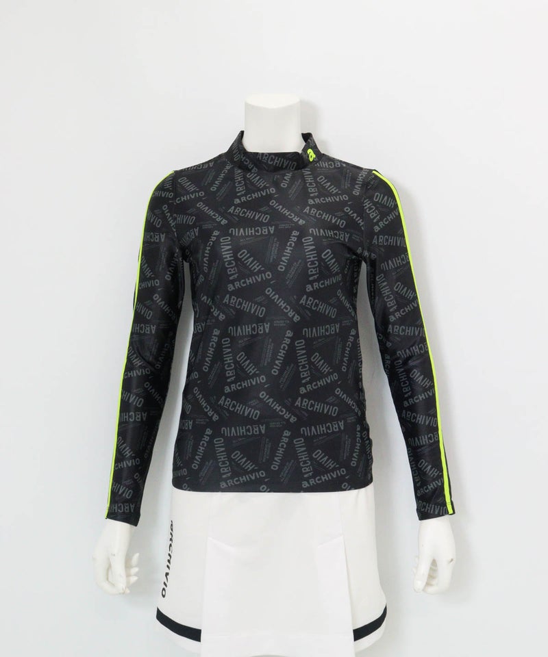 ネオンラインハイネックプルオーバー(ブラック)前