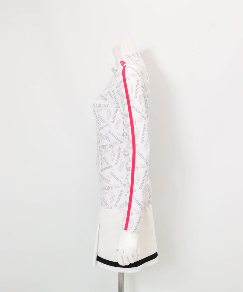 ネオンラインハイネックプルオーバー(ブラック)前ネオンラインハイネックプルオーバー(ホワイト)横