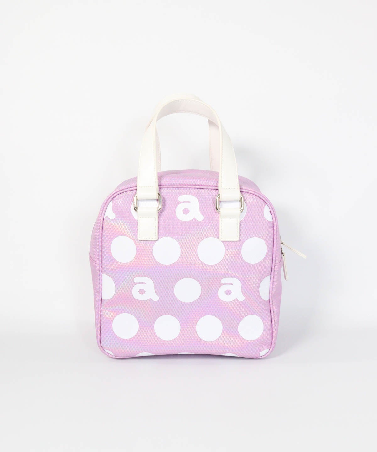 パステルドット保冷バッグ(ピンク)前