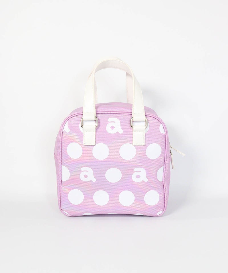 パステルドット保冷バッグ(ピンク)前
