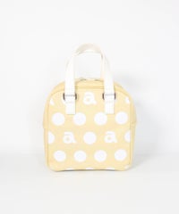 パステルドット保冷バッグ(イエロー)前