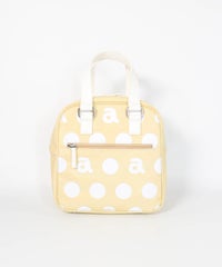 パステルドット保冷バッグ(イエロー)後ろ