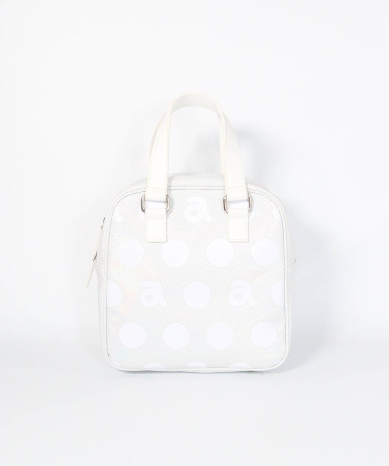 パステルドット保冷バッグ(ホワイト)前