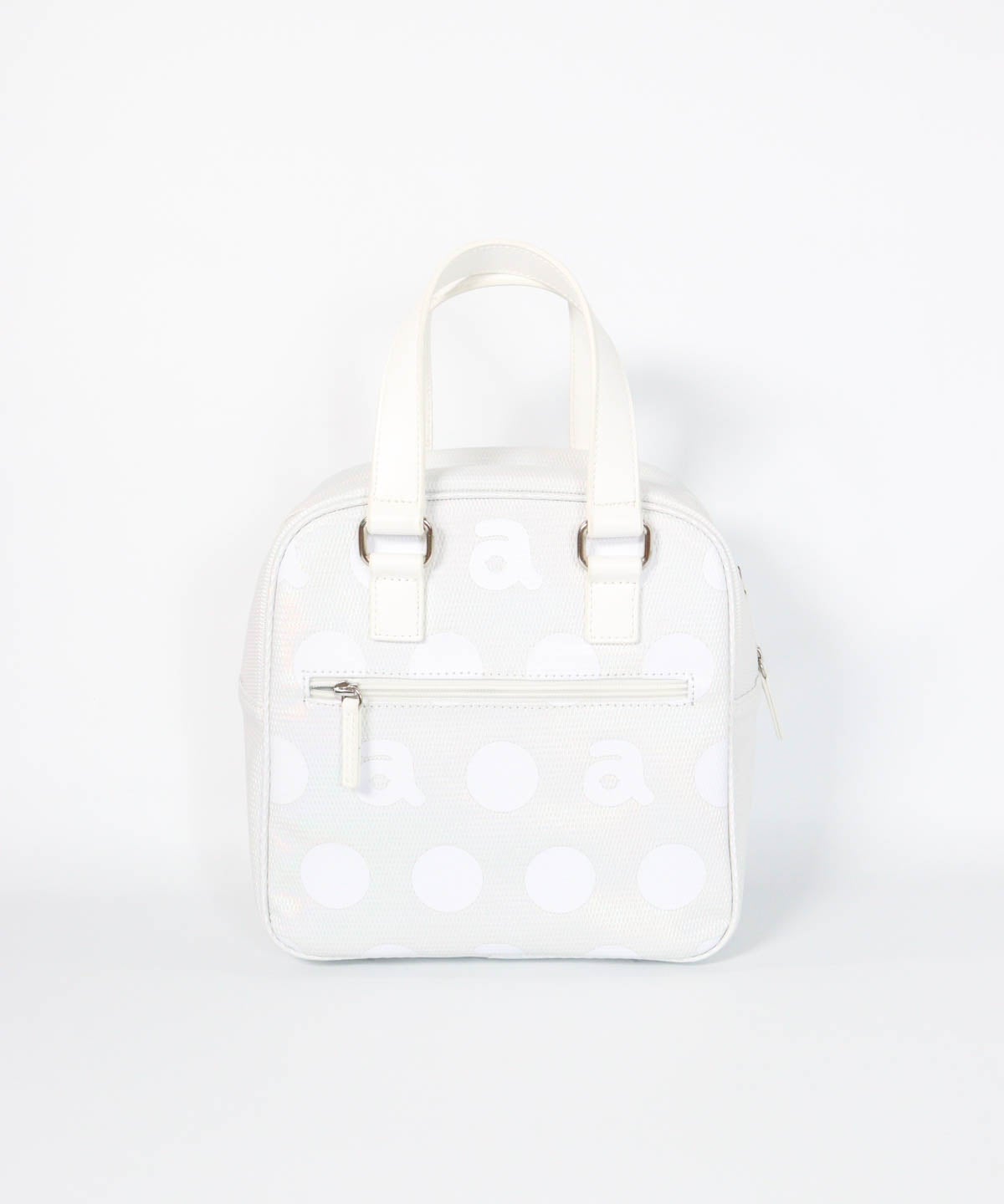 パステルドット保冷バッグ(ホワイト)後ろ