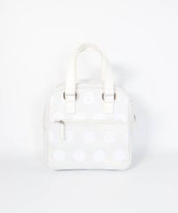 パステルドット保冷バッグ(ホワイト)後ろ