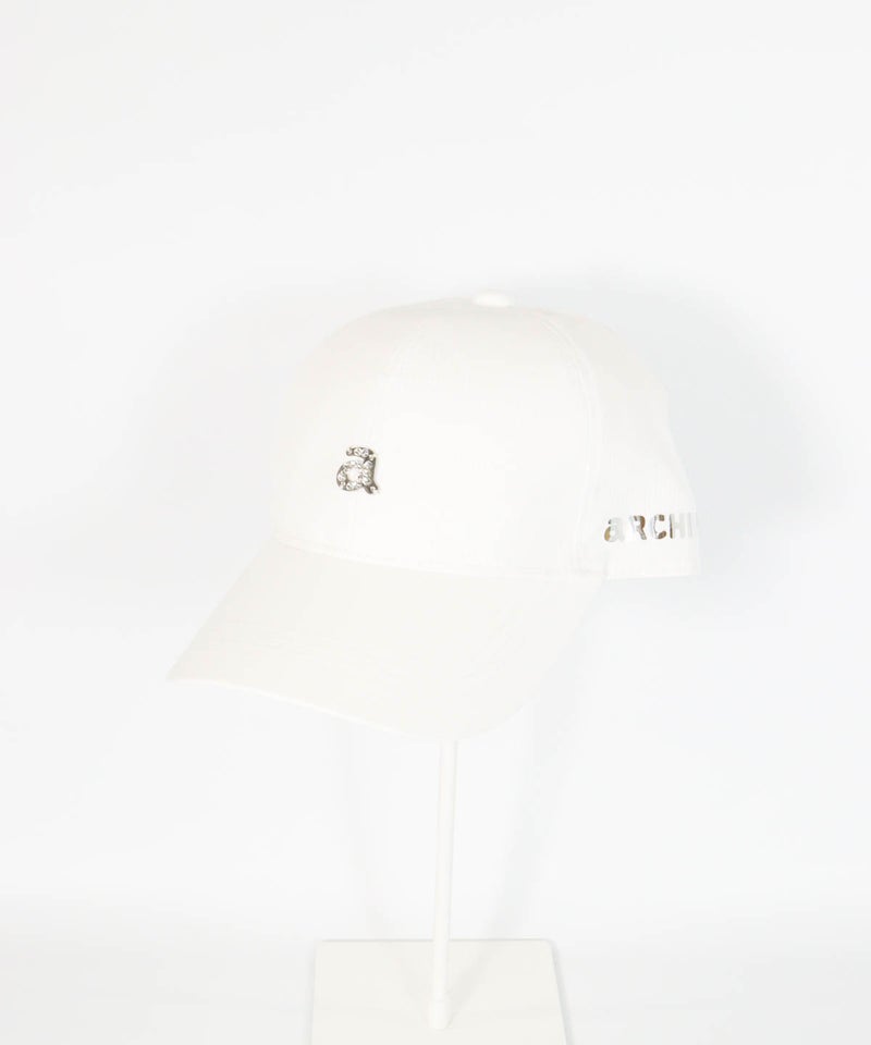 ロゴチャーム通気撥水キャップ(ホワイト)
