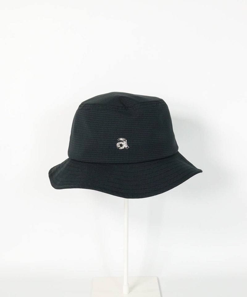 ロゴチャーム通気撥水ハット(ブラック)