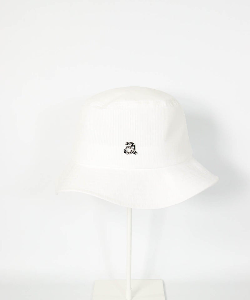 ロゴチャーム通気撥水ハット(ホワイト)
