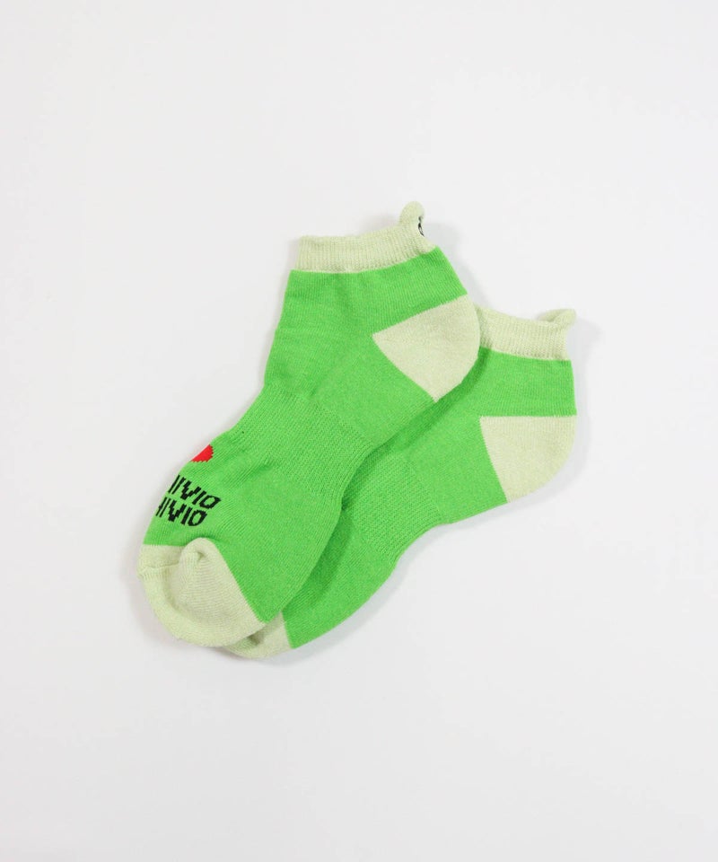ハートロゴくるぶしソックス(ライトグリーン)