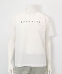 【メンズ】素材切替UV冷感ハーフジッププルオーバー(ホワイト)前