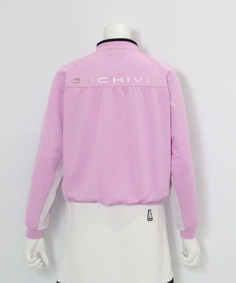 サイドメッシュUVブルゾン(ピンク)後ろ