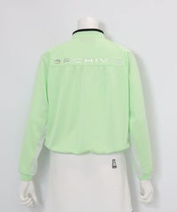 サイドメッシュUVブルゾン(ライトグリーン)後ろ