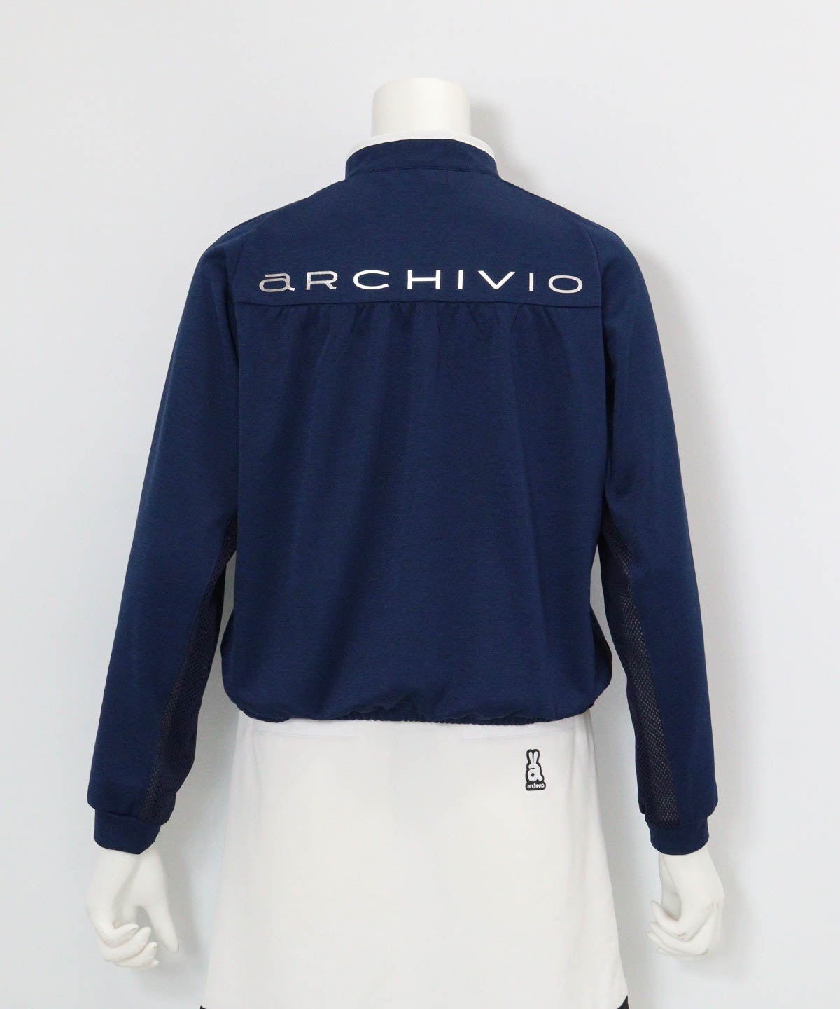 サイドメッシュUVブルゾン(ネイビー)後ろ