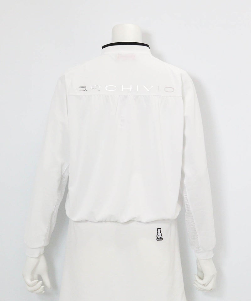 サイドメッシュUVブルゾン(ホワイト)後ろ