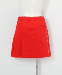 UV撥水フロントベルトスカート(レッド)後ろ