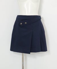 UV撥水フロントベルトスカート(ネイビー)前