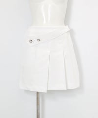 UV撥水フロントベルトスカート(ホワイト)前