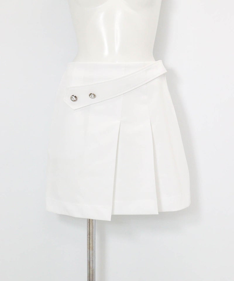 UV撥水フロントベルトスカート(ホワイト)前