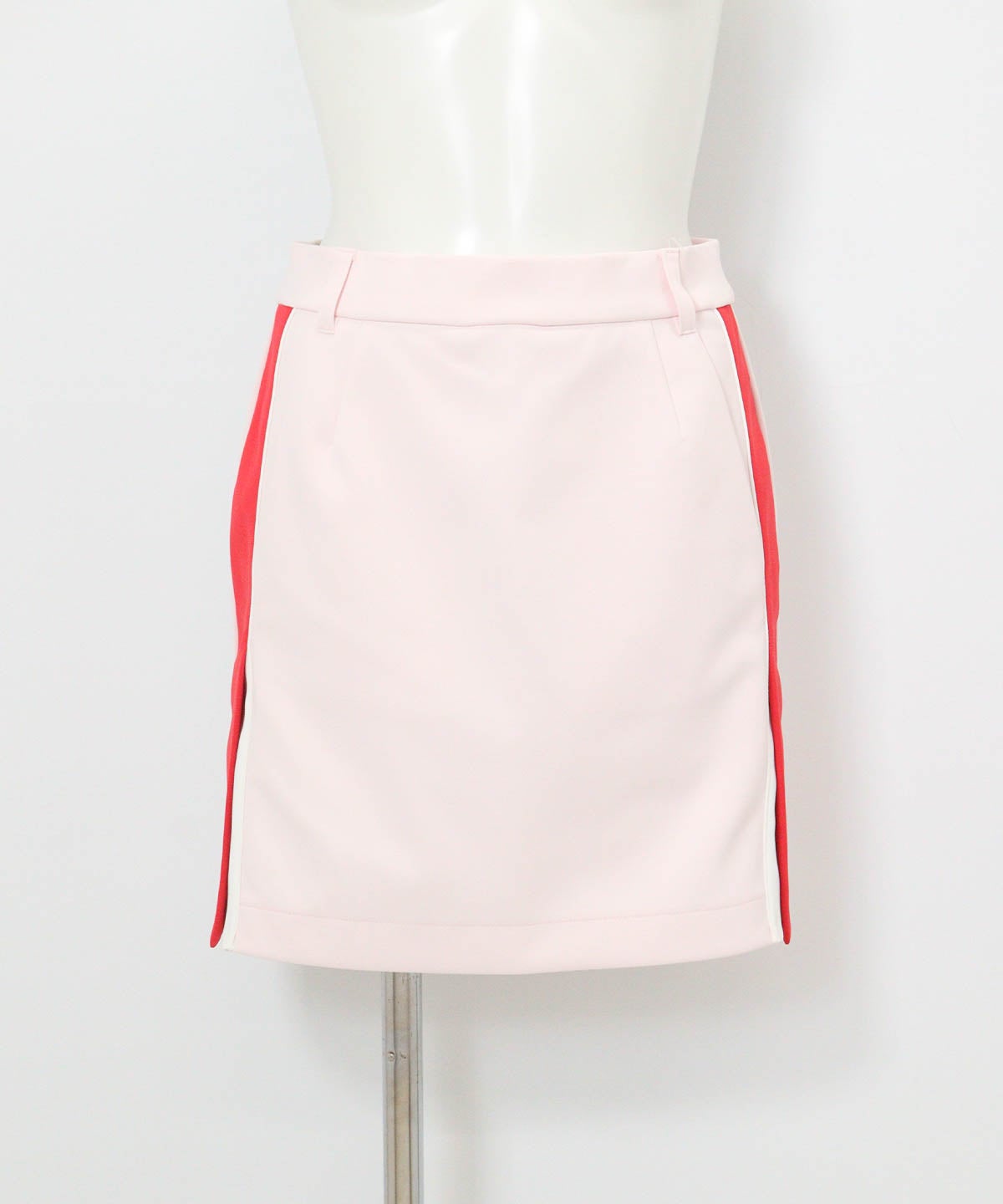 サイドライン配色UVスカート(ピンク)前