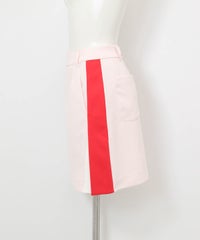 サイドライン配色UVスカート(ピンク)左