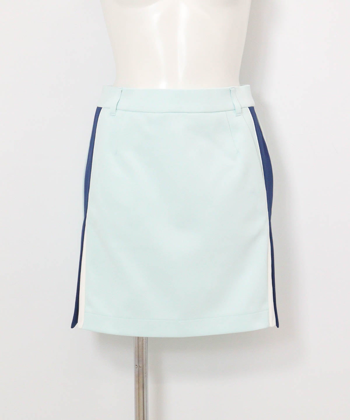 サイドライン配色UVスカート(ライトグリーン)前
