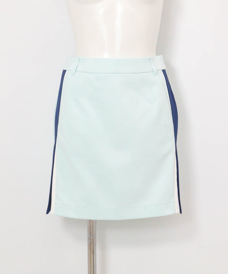 サイドライン配色UVスカート(ライトグリーン)前