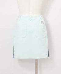 サイドライン配色UVスカート(ライトグリーン)後ろ