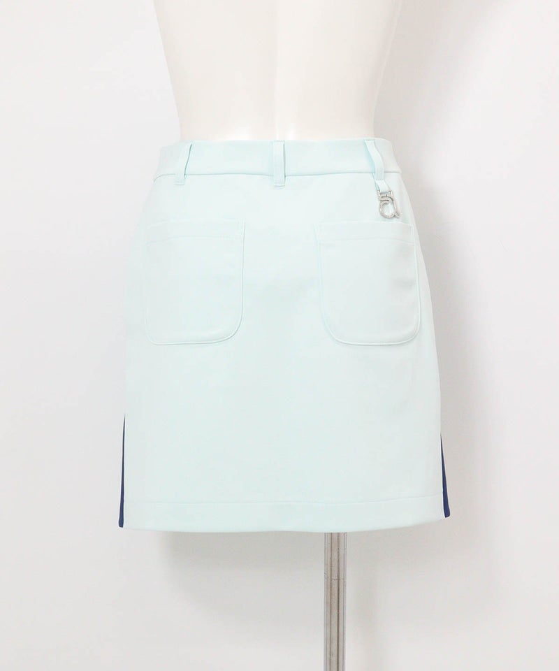 サイドライン配色UVスカート(ライトグリーン)後ろ