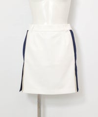 サイドライン配色UVスカート(ホワイト)前