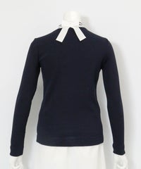 バックリボンリブプルオーバー(ネイビー)後ろ