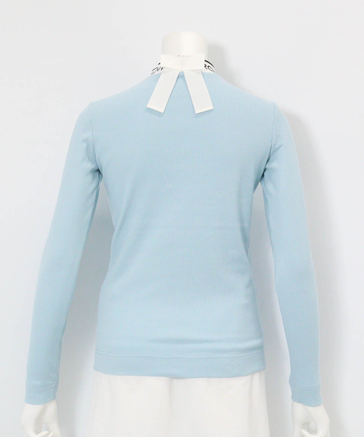 バックリボンリブプルオーバー(ライトブルー)後ろ