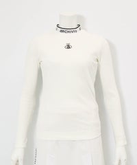 バックリボンリブプルオーバー(ホワイト)前