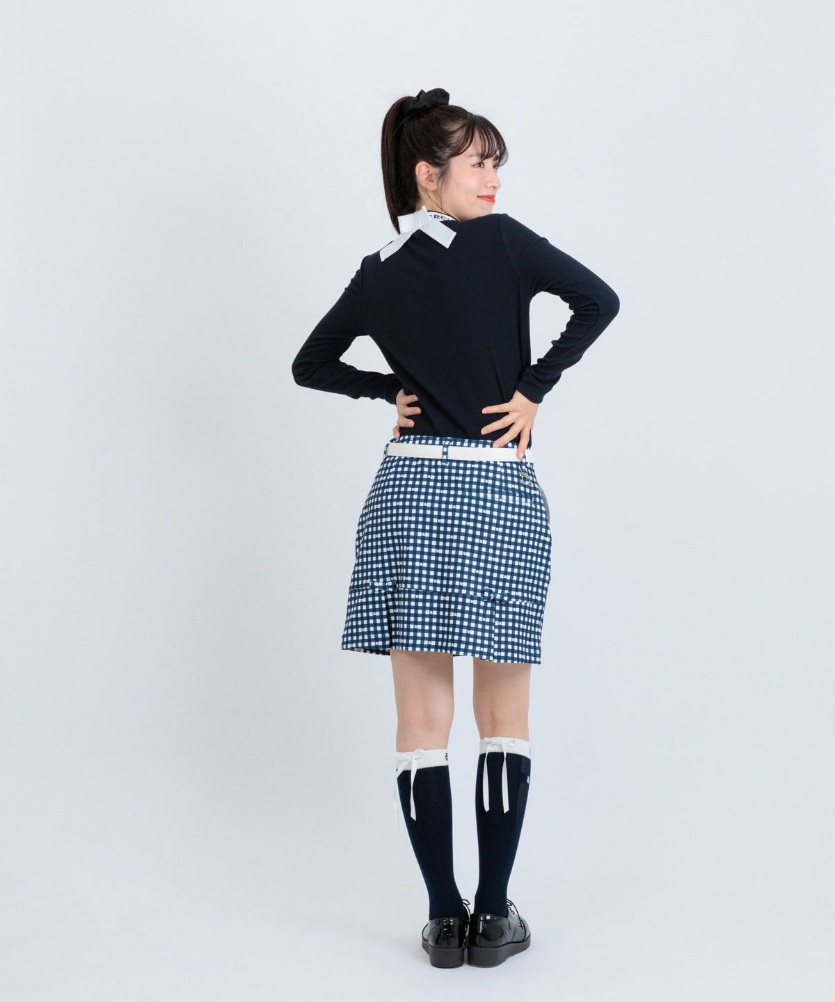 バックリボンリブプルオーバー|アルチビオ - ゴルフウェアや婦人服通販