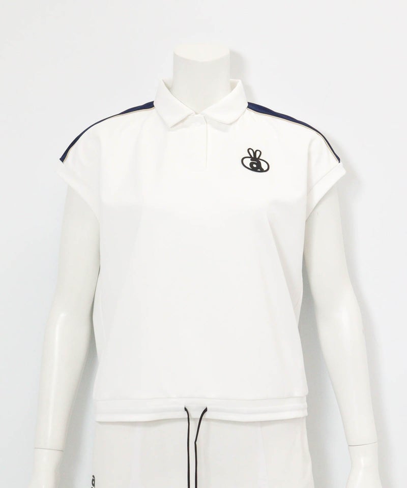 ショルダー配色UV速乾ポロシャツ(ホワイト)前