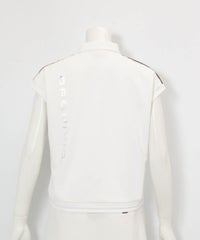 ショルダー配色UV速乾ポロシャツ(ホワイト)後ろ