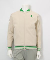 【メンズ】UVワッフルジップブルゾン（ベージュ）