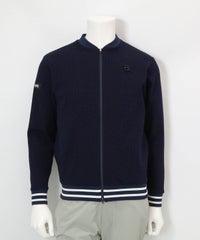 【メンズ】UVワッフルジップブルゾン（ネイビー）