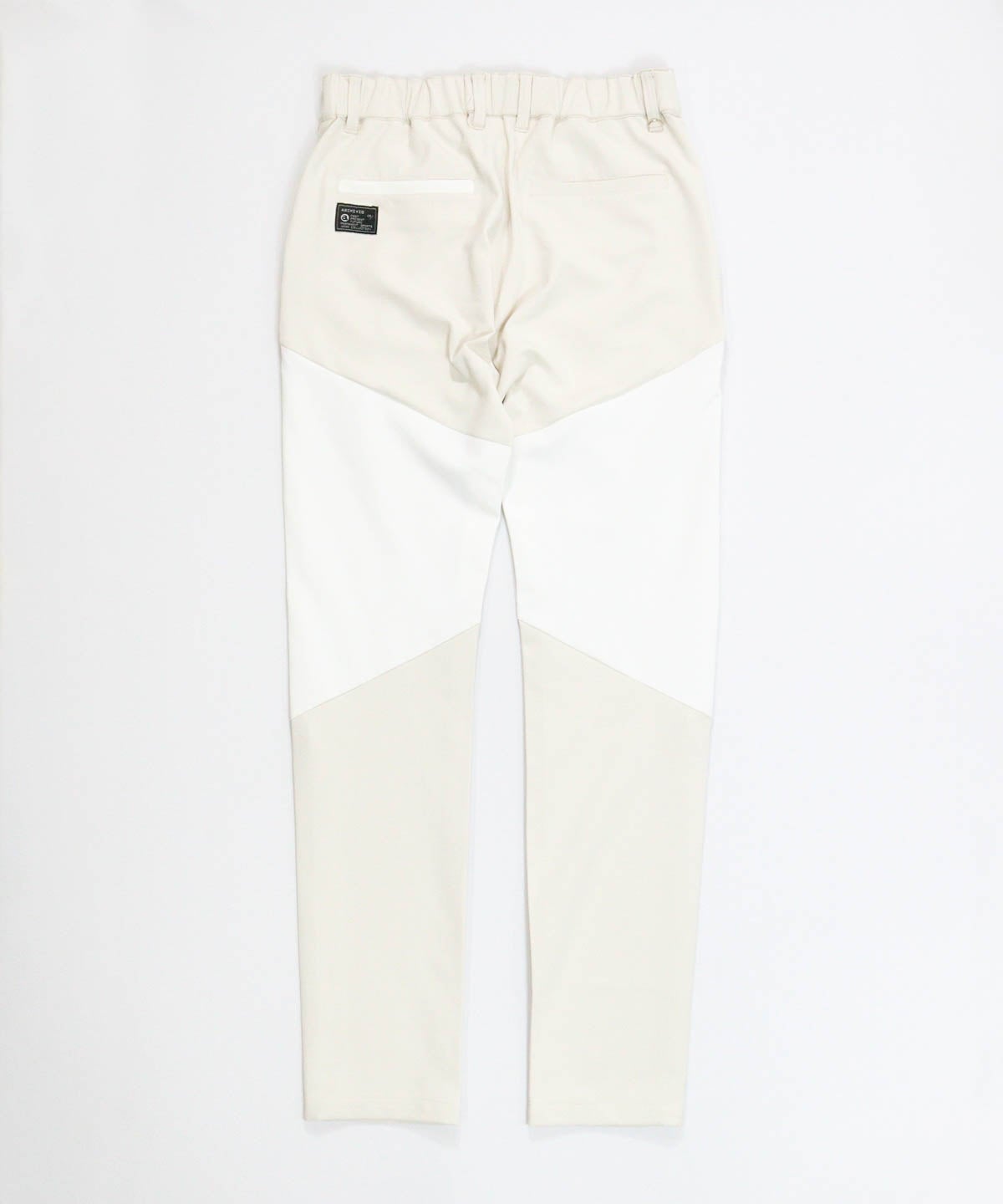 【メンズ】UV冷感ハイブリッド配色パンツ後（ベージュ）