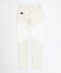 【メンズ】UV冷感ハイブリッド配色パンツ後（ベージュ）