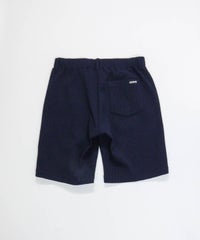 【メンズ】ワッフルショートパンツ後（ネイビー）