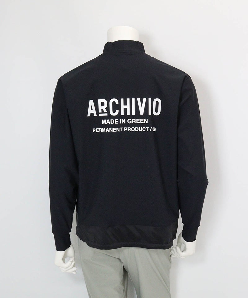 【メンズ】UV冷感裾切替プルオーバー(ブラック)後ろ