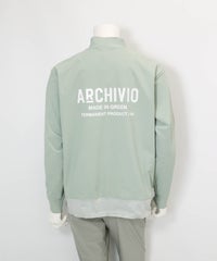 【メンズ】UV冷感裾切替プルオーバー(ライトグリーン)後ろ