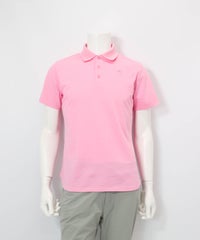 【メンズ】冷感速乾シェイプポロシャツ(ピンク)前