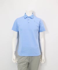 【メンズ】冷感速乾シェイプポロシャツ(ライトブルー)前