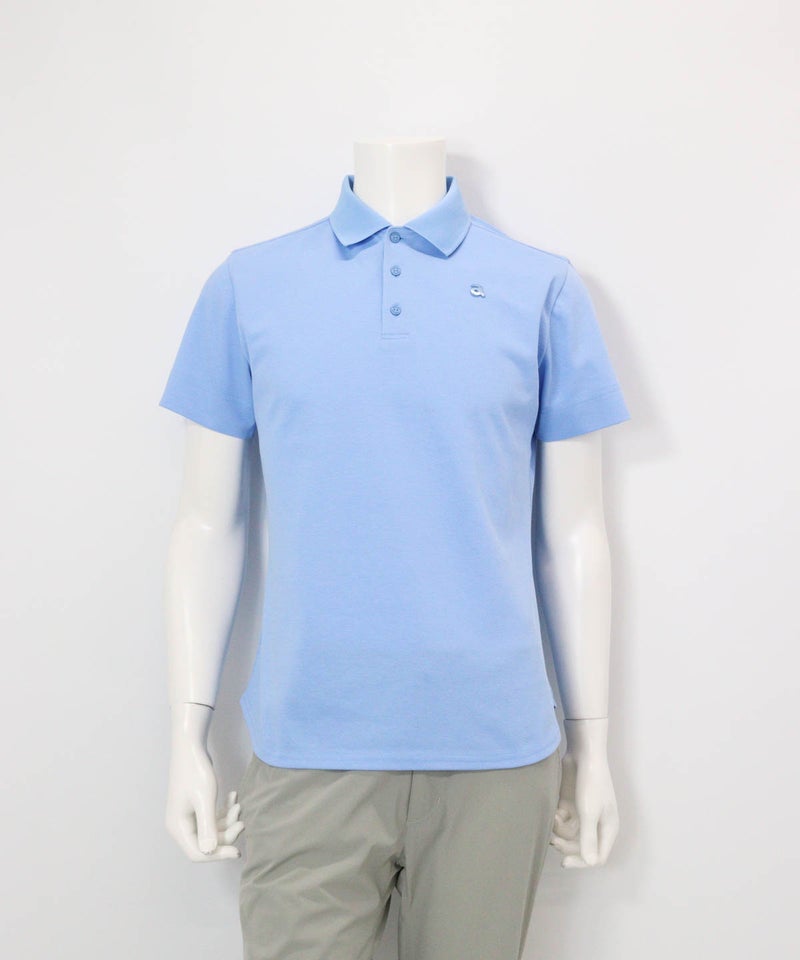 【メンズ】冷感速乾シェイプポロシャツ(ライトブルー)前