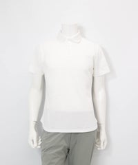 【メンズ】冷感速乾シェイプポロシャツ(ホワイト)前