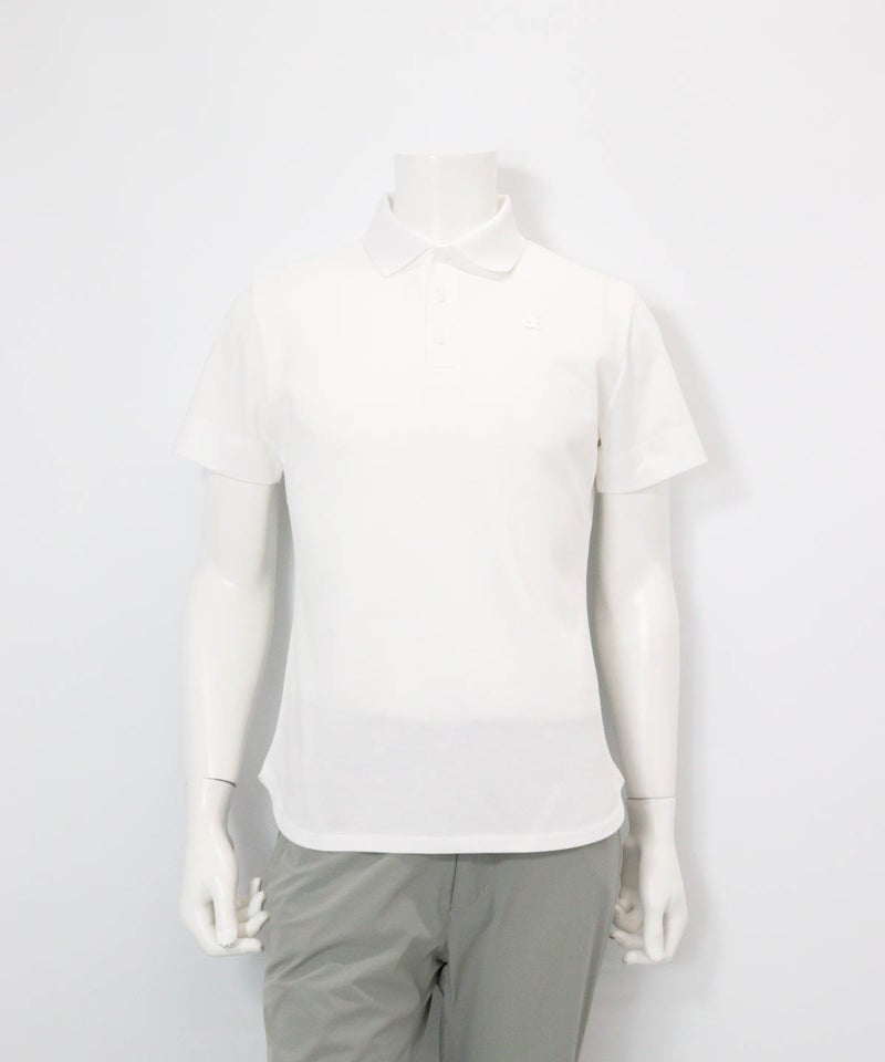 【メンズ】冷感速乾シェイプポロシャツ(ホワイト)前