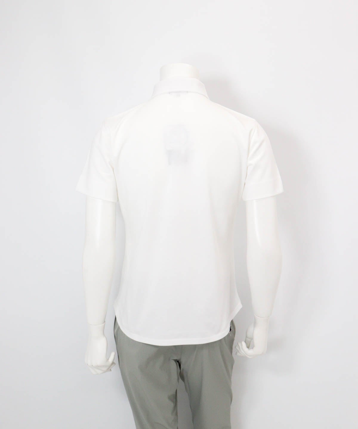 【メンズ】冷感速乾シェイプポロシャツ(ホワイト)後ろ