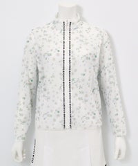 メッシュ花柄ブルゾン（ホワイト）